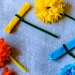 Papierblumen Aus Krepppapier & Pfeifenreiniger Basteln | Waseigenes For Blume Krepppapier