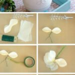 Vase, Rosa Blumen Aus Krepppapier, Drahtzange, Draht, Diy | Blumen Intended For Blumen Aus Crepe Papier